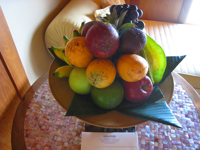 Amankila Ocean Suite Review, Bali - Fruit Welcome Amenity