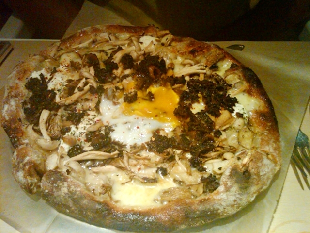 ABC Kitchen NYC Review - Mushroom Pizza with Farm Egg