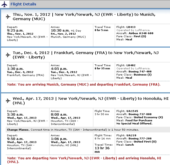 United Free One Way NYC - HNL 17,500 More