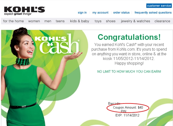 Kohl's 15X and 20% Kohl's Cash