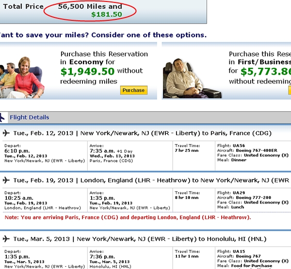 United Roundtrip to Europe and Free One Way for 48,000 Miles (20% Off Saver Awards)