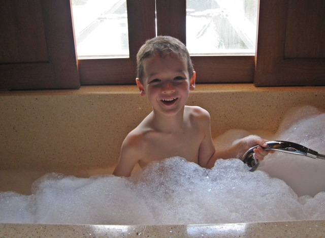Top 10 Luxury Hotel Amenities for Kids and Families - Bubble bath at Amankila