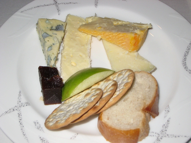 Cathay Pacific First Class Review: Cheese and Fruit Plate