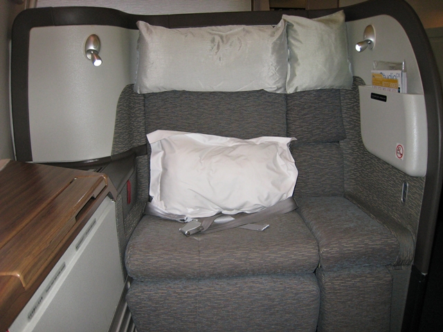 Cathay Pacific First Class Review - Extra Wide Seat