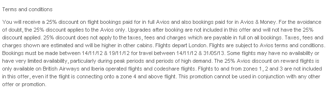 British Airways Avios: 25% off Longhaul Award Travel