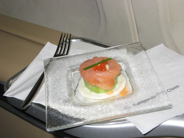 Lufthansa New First Class Review - Amuse Bouche