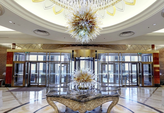 Lotte Hotel Moscow Review - Lobby and Chandelier