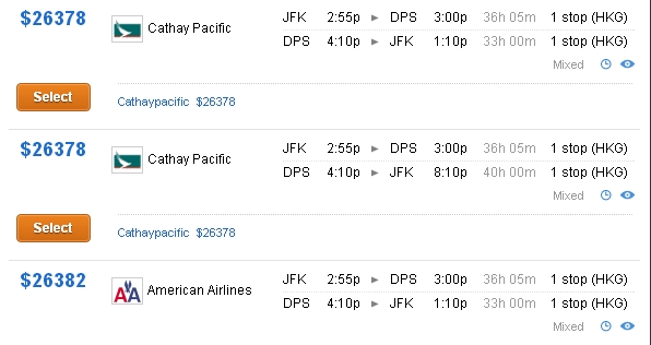 How Much is A Mile Worth? Value of American AAdvantage Mile - Cathay First Class to Bali