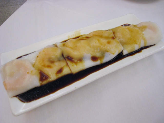 Oriental Garden Dim Sum NYC Restaurant Review - Shrimp Rice Noodle Roll