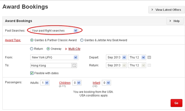 How to Find Cathay Award Availability Using Qantas.com - Start Award Search