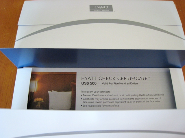 Hyatt Gift Cards vs. Hyatt Check Certificates