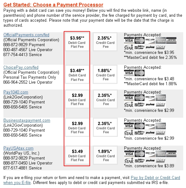 Use Debit Card to Pay Taxes - Choose Payment Processor