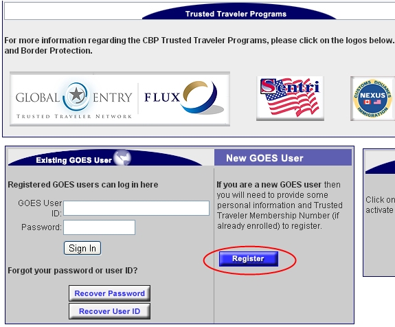 AMEX Platinum Card Global Entry Benefit - Register as new GOES User