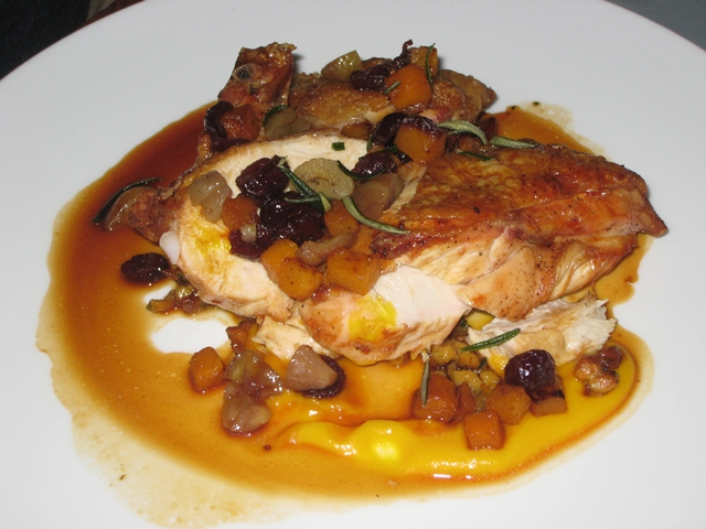 Riverpark NYC Restaurant Review - Roasted Chicken Chestnut Butternut Squash