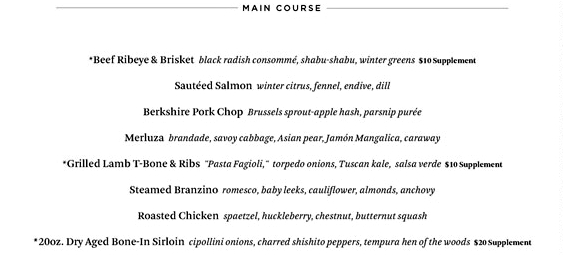 Riverpark NYC Restaurant Week Menu - Main Courses