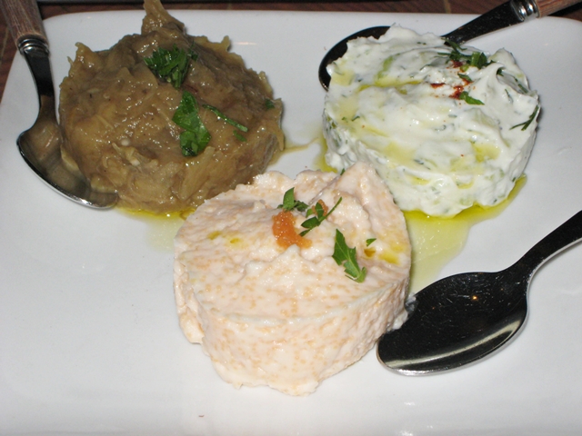 Pylos Menu and NYC Restaurant Review - Trio of Dips