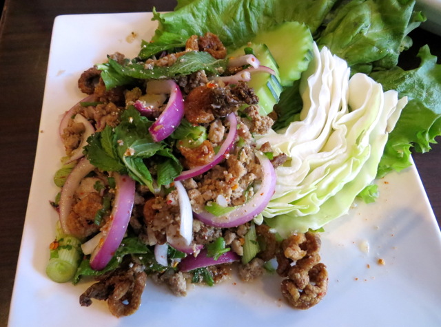 Zabb Elee NYC Restaurant Review - Best Isan Thai Food in Manhattan - Larb Ped