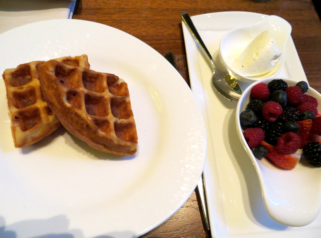 YEW Restaurant Review-Vancouver-Kids Eat Free-Waffles with Berries and Vanilla Cream