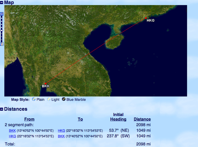 Emirates First Class Award Fifth Freedom Bangkok to Hong Kong Flight