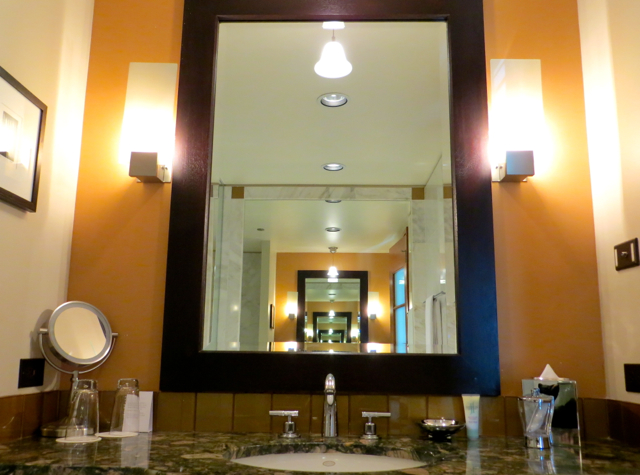 Review-Grand Hyatt Seattle-Corner Suite Bathroom Sink and Mirror