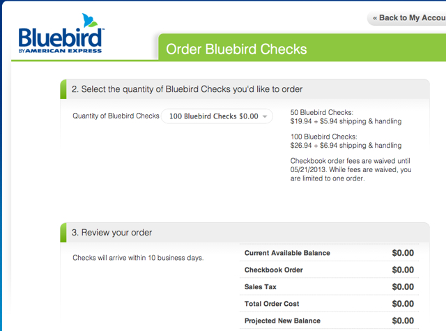 AMEX Bluebird-Order Free Bluebird Checks