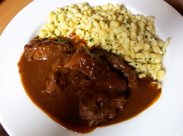 Cafe Katja NYC Restaurant Review - Beef Goulash and Spaetzle
