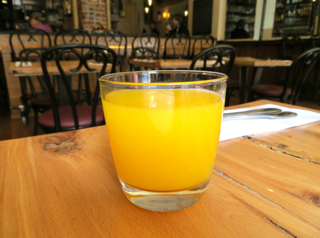 Cafe Katja NYC Restaurant Review - Fresh Squeezed Orange Juice