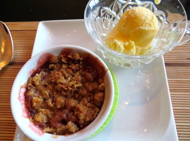 ART Restaurant Seattle Review - Rhubarb Crisp and Pucker Power Ice Cream for Dessert