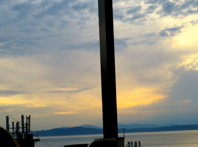 ART Restaurant Seattle Review - Sunset over Elliott Bay
