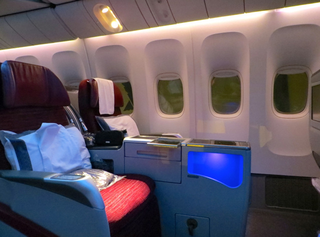 Review-Qatar Business Class NYC JFK to Doha - Seats