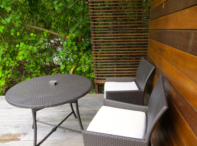 Park Hyatt Maldives Review - Park Villa Deck Chairs and Table