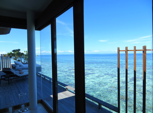 Park Hyatt Maldives Water Villa Review - View from Soaking Tub