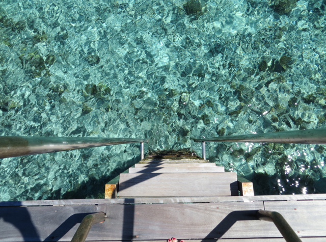 Park Hyatt Maldives Water Villa Review - Direct Water Access from Stairs