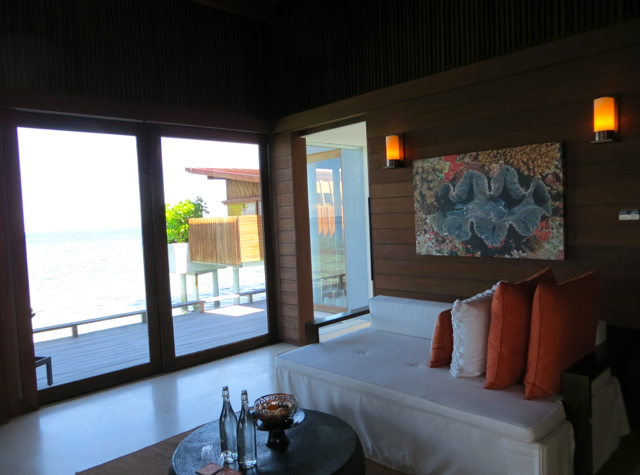 Park Hyatt Maldives Water Villa Review - Living Room Sitting Area