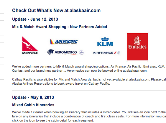 Alaska Airlines: New Online Award Search for Emirates, Air France-KLM, Qantas