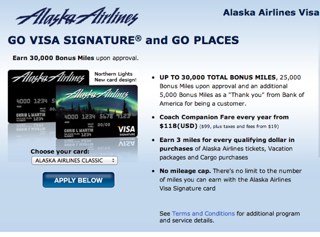 30,000 Alaska Airlines Visa