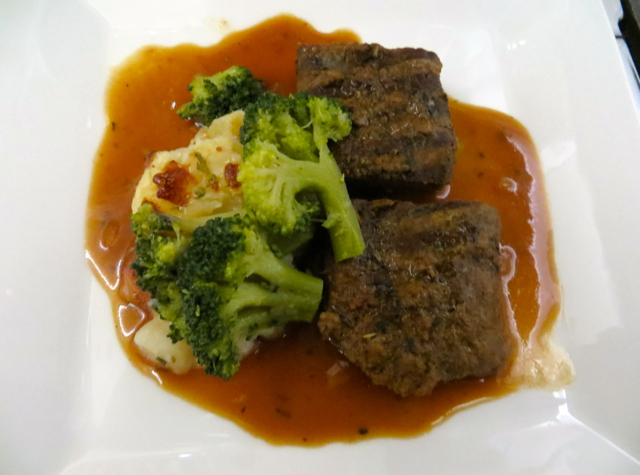 Etihad Business Class Review Male to Abu Dhabi - Dinner Menu - Beef Tenderloin