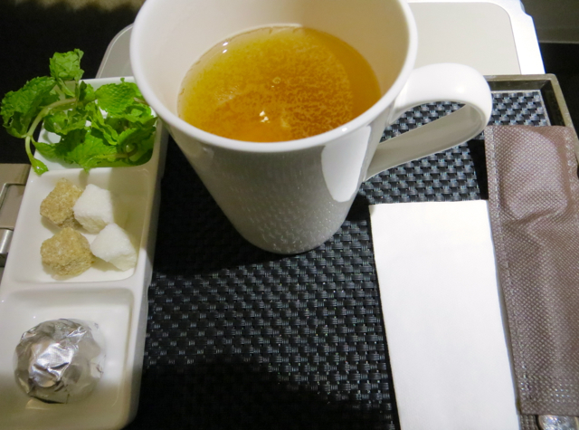 Etihad Business Class Review Male to Abu Dhabi - Moroccan Mint Tea