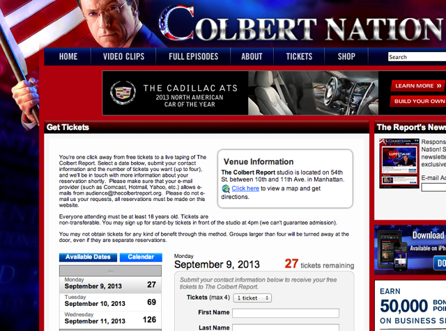 Get Tickets to the Colbert Report, Daily Show and Saturday Night Live TV Show Tapings in NYC