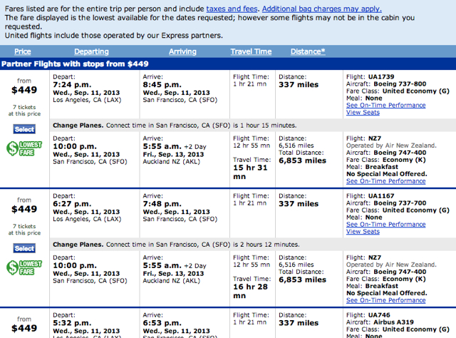 One Way to New Zealand from $339 in August - LAX to AKL for $449 in September