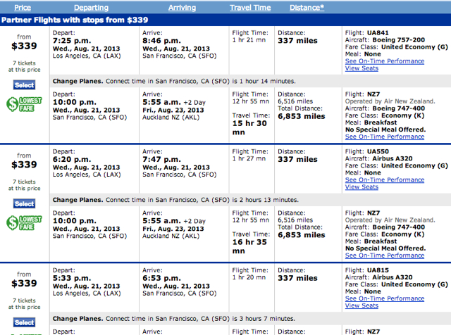 One Way to New Zealand from $339 in August - LAX to AKL for $339