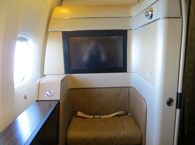 Etihad First Class Review - Seat 1A Ottoman