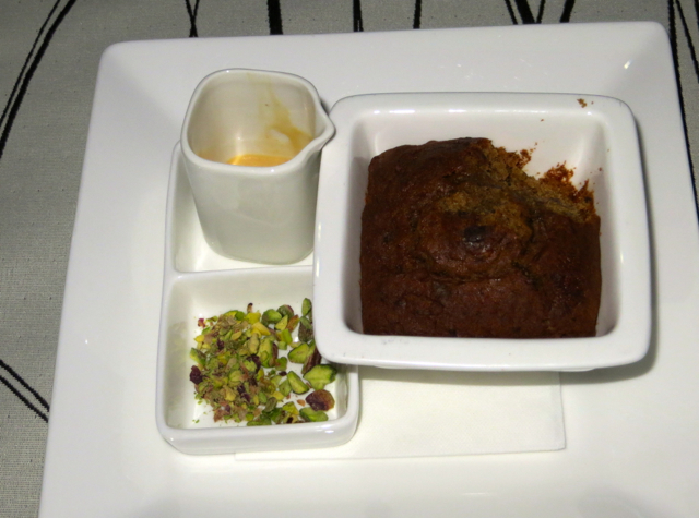 Etihad First Class Review - Sticky Date and Toffee Pudding