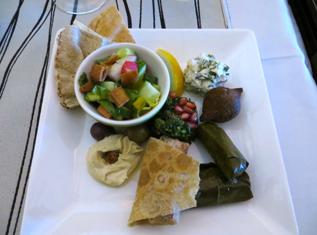 Airlines with Best First Class Food - Etihad First Class - Arabian Mezze Starter