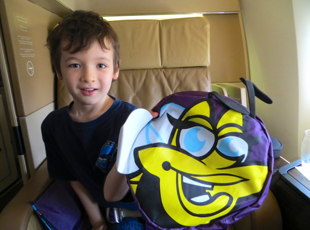 Etihad First Class Review - Kids' Welcome Amenity Backpack