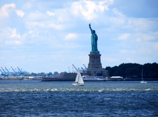 Governors Island Ferry - View of Statue of Liberty