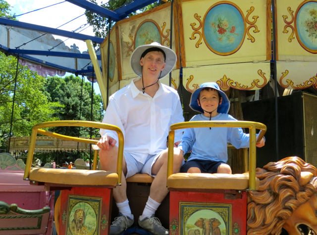 Governors Island - Fete Paradiso - Enjoying a Vintage Carousel Ride