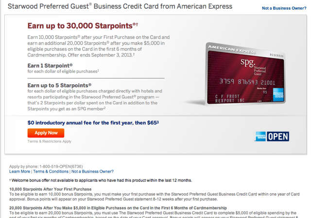 SPG AMEX 30K Points Bonus Offer Worth It? Starwood Preferred Guest Business AMEX