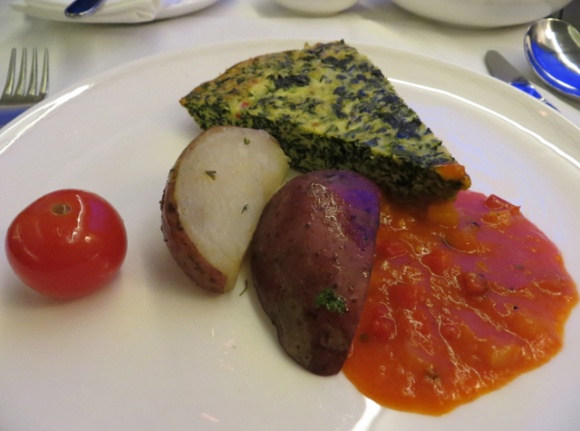 British Airways New First Class Review - Parmesan Frittata