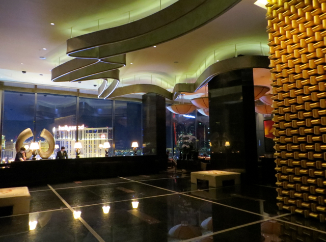 Mandarin Oriental Las Vegas Hotel Review - Lobby at Night